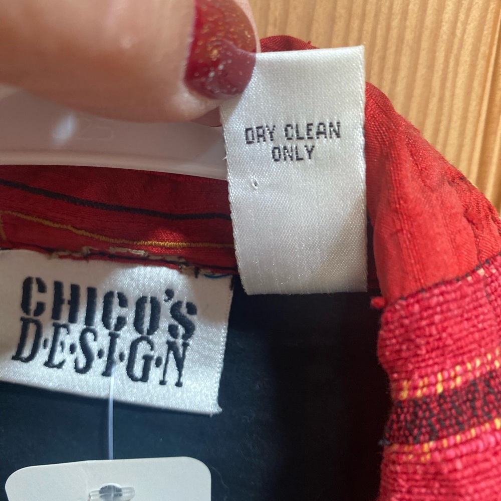 Chico's Multicolor Patchwork Utility Jacket - image 6